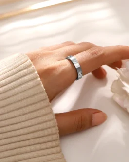 Rhodium Plated Sleek Band