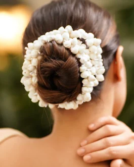 Classic White Jasmine Bridal Hair Gajra