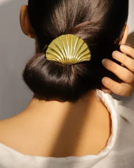 Golden Shell Hair Clip