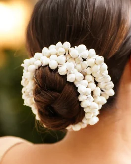 Classic White Jasmine Bridal Hair Gajra