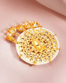 Pearl Kundan Festive Statement Hair Accessory
