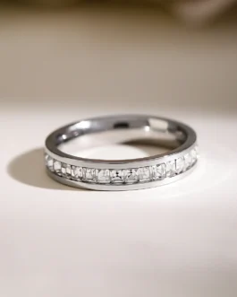 Rhodium Plated Eternity Band